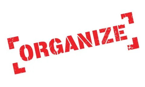 Organize rubber stamp Illustrazione stock