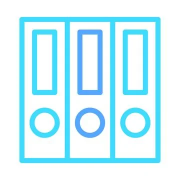 Organized Binders Icon for Document Storage 스톡 일러스트
