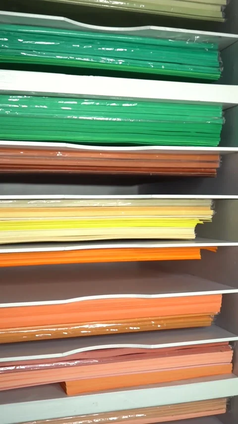 Organized cardboard pile based on color Stock Footage 288089840