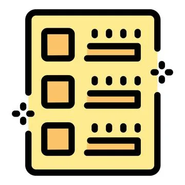 Organized checklist with three bullet points Illustrazione stock