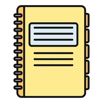 Organized daily planner notebook with coiled spiral binding Stock Illustration