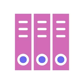 Organized Files and Documents in Office Folders イラスト素材