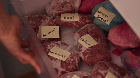 Organized Freezer Drawers Vídeo Stock 62784734