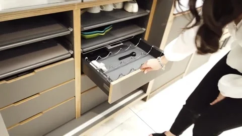 Organized Kitchen Drawer: Elegance Meets Ease Video stock 307090409