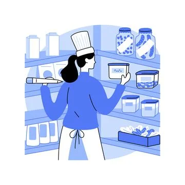 Organized kitchen isolated cartoon vector illustrations. Stock Illustration