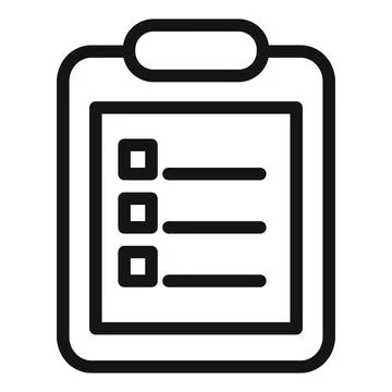 Organized List Icon Ideal for Note-Taking and Information Structuring Stock Illustration