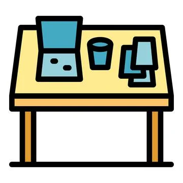 Organized table icon color outline vector Stock Illustration