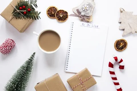 Organized table with notebook decorations . High quality and resolution Stock Photos