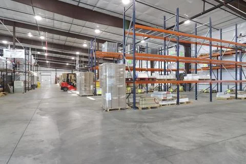 Organized Warehouse Storage Solutions Stock Photos
