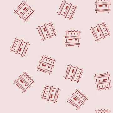 Organizer bathroom interior glyph seamless pattern Stock Illustration