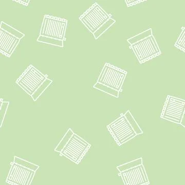 Organizer book line seamless pattern Stock Illustration