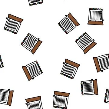 Organizer book vector seamless pattern Stock Illustration