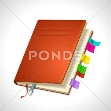 Organizer Day Book icon for your design Stock Illustration