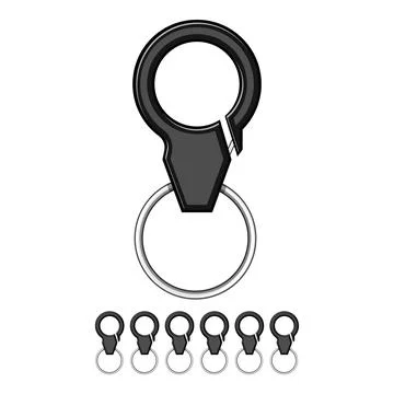 Organizer key ring clip cartoon vector graphic Stock Illustration
