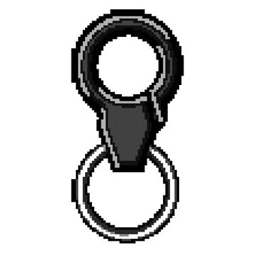 Organizer key ring clip pixel art vector illustration Stockillustratie