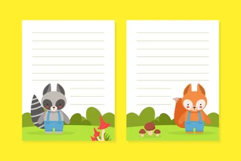 Organizer, Paper for Notes, Printable Pages, Notebook, Diary, Organizer Design Stock Illustration