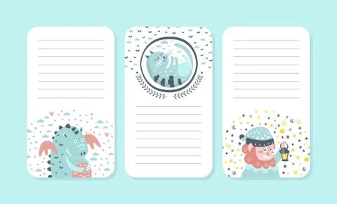Organizer, Paper for Notes, Printable Pages, Notebook, Diary, Organizer Design Stock Illustration