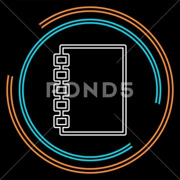 Organizer planner book icon Stock Illustration