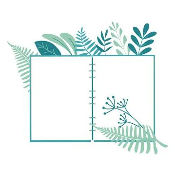 Organizer template with blank pages Stock Illustration