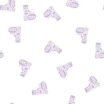Organizer for tools glyph vector seamless pattern Stock Illustration