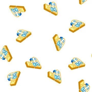 Organizer for tools isometric icon seamless pattern Stock Illustration