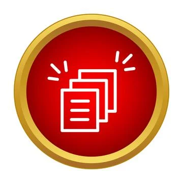 Organizing and managing multiple files or documents icon Stock Illustration