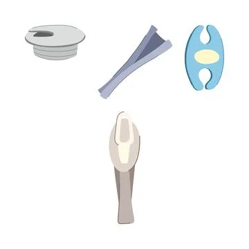 Organizing cables and wires with various accessories 스톡 일러스트
