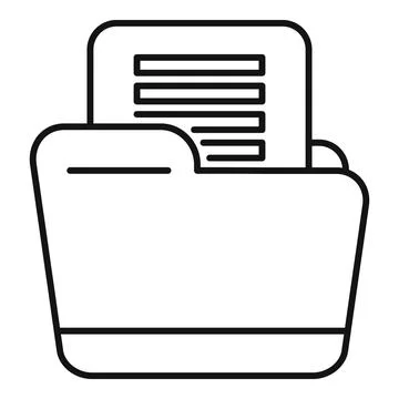 Organizing data with a file folder document icon Illustrazione stock