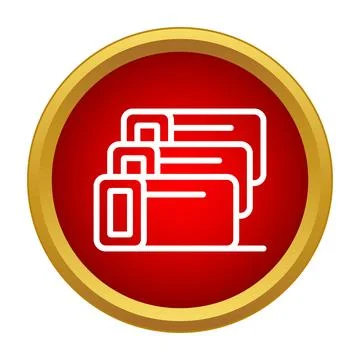Organizing digital files and data storage folders Stock Illustration