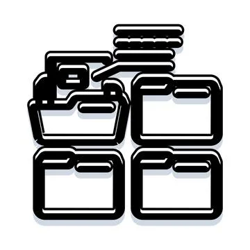 Organizing digital files and folders for data storage イラスト素材