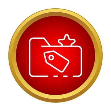 Organizing digital files with folder, tag, and favorite star icon Illustrazione stock