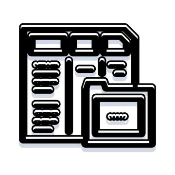 Organizing digital files in a secure folder system イラスト素材