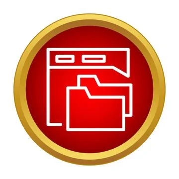 Organizing digital folders and files in application icon Illustrazione stock