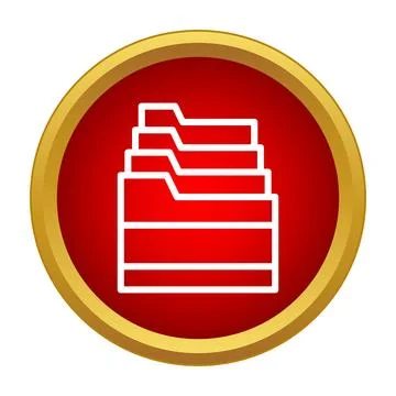 Organizing documents in an archive folder system icon Stock Illustration