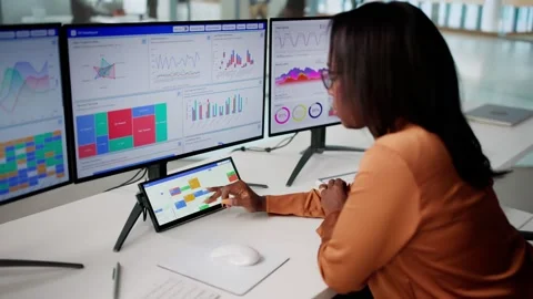 Organizing Events Using Computerized Calendar Management Stock Footage 320775288
