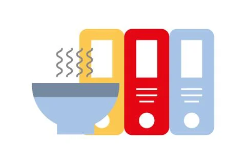 Organizing folder with coffee Stock Illustration