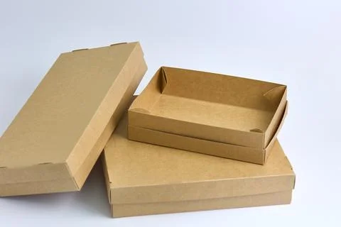 Organizing with Nested Cardboard Boxes Stock Photos