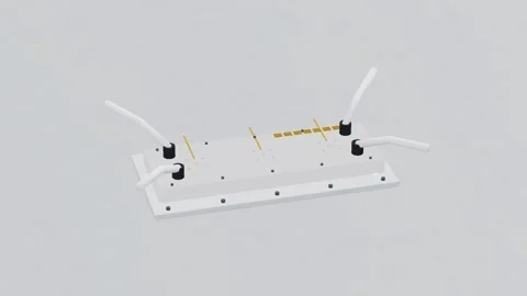 Organoid chip neuro 3d loop white background 3D animation seamless loop 스톡 동영상 341849966