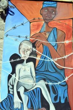 ORGOSOLO ITALY 4 October 2015 Murales in Orgosolo Italy Since about 1969 the  Stock Photos