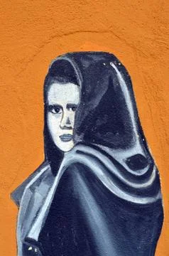 ORGOSOLO ITALY 4 October 2015 Murales in Orgosolo Italy Since about 1969 the  Stock Photos