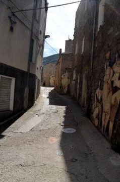 ORGOSOLO ITALY 4 October 2015 Murales in Orgosolo Italy Since about 1969 the  Stock Photos