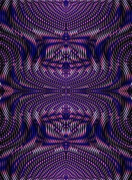 Orhate Velvet Violet Psychedelic Stripes Optical Illusion Background. Stock Illustration