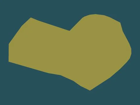 Orhon, Mongolia. Solid color shape Stock Illustration