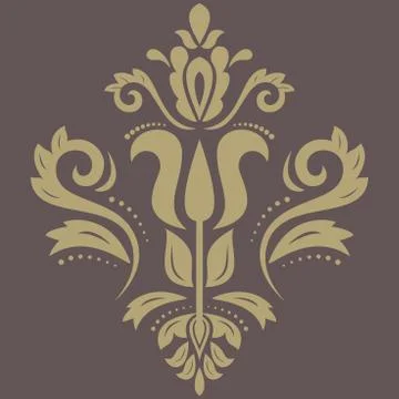 Orient Abstract Vector Golden Pattern Illustrazione stock