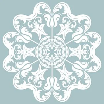 Orient Abstract Vector White Pattern Stock Illustration