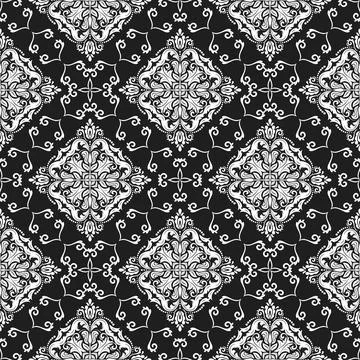 Orient Damask Seamless Background With Arabesques Illustrazione stock