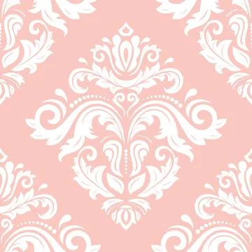 Orient Damask Seamless Background With Arabesques Stock Illustration