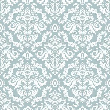 Orient Damask Seamless Background With Arabesques Stock Illustration