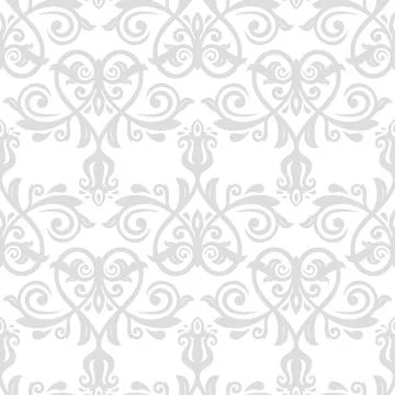 Orient Damask Seamless Background With Arabesques Stock Illustration