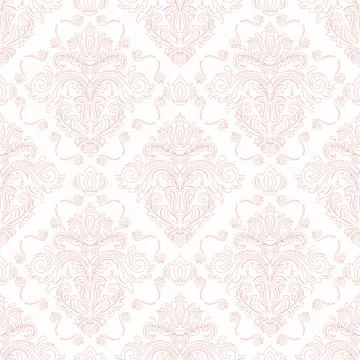 Orient Damask Seamless Background With Arabesques Stock Illustration